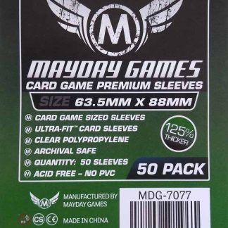 100 Mayday Games Inc Sleeves Card Game Sleeves 63.5mm x 88mm Green 