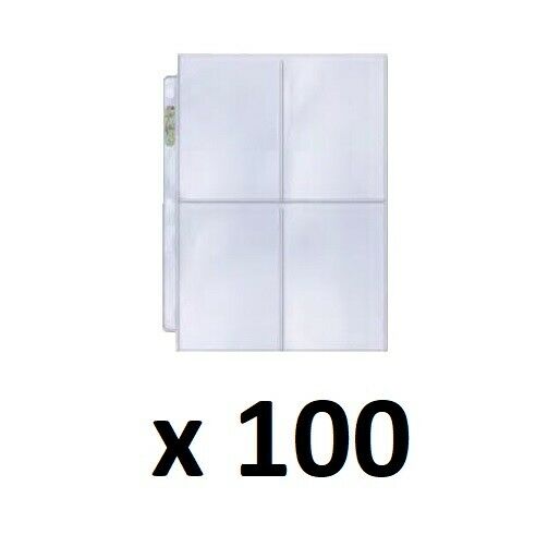 10 Ultra PRO 4-Pocket A5 Album Folder Pages Fit Mini 2-Ring Binder 64x89mm Cards 